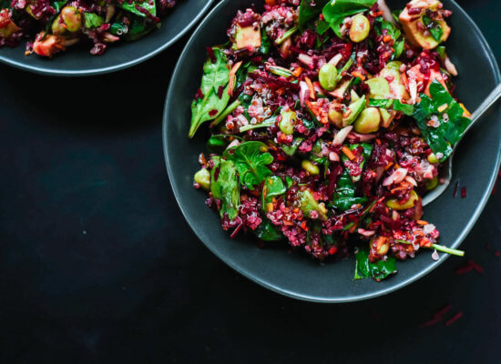 Bright Beet Salad with Carrot, Quinoa & Spinach