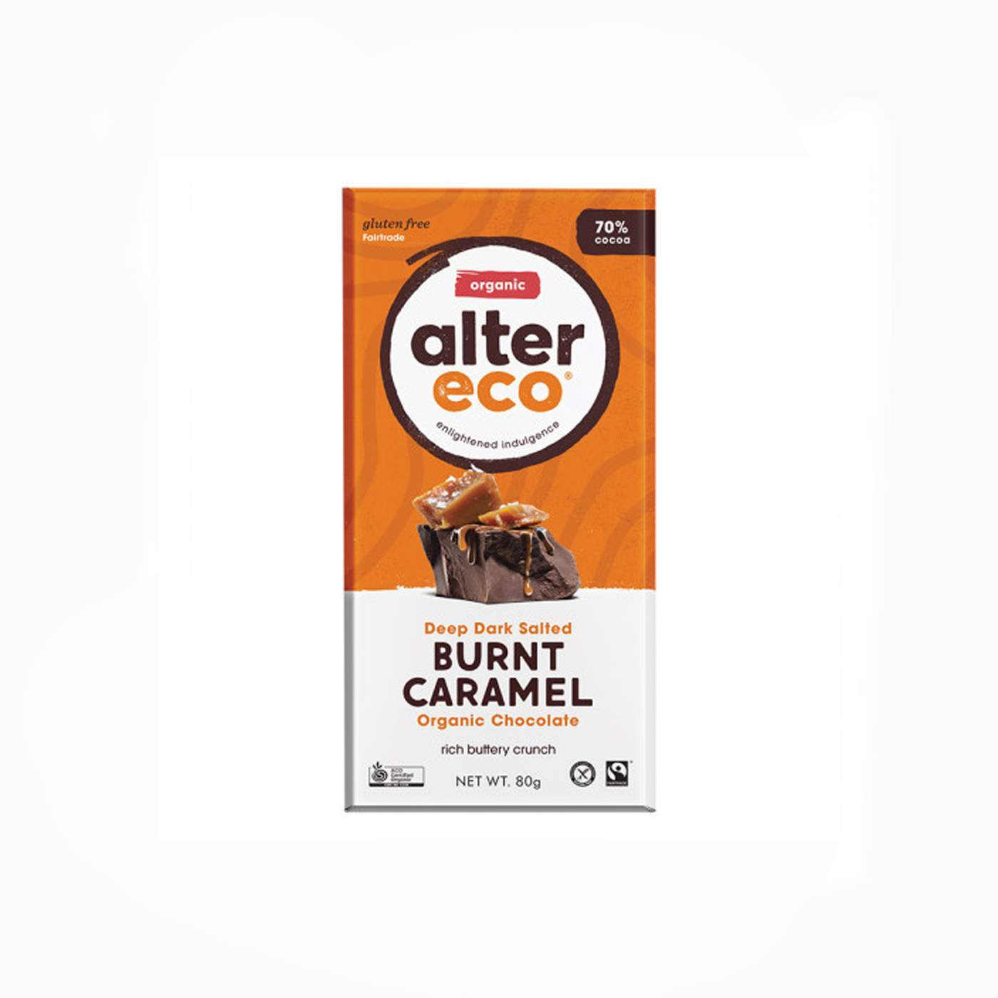 Alter Eco Dark Salted Burnt Caramel Chocolate 80g