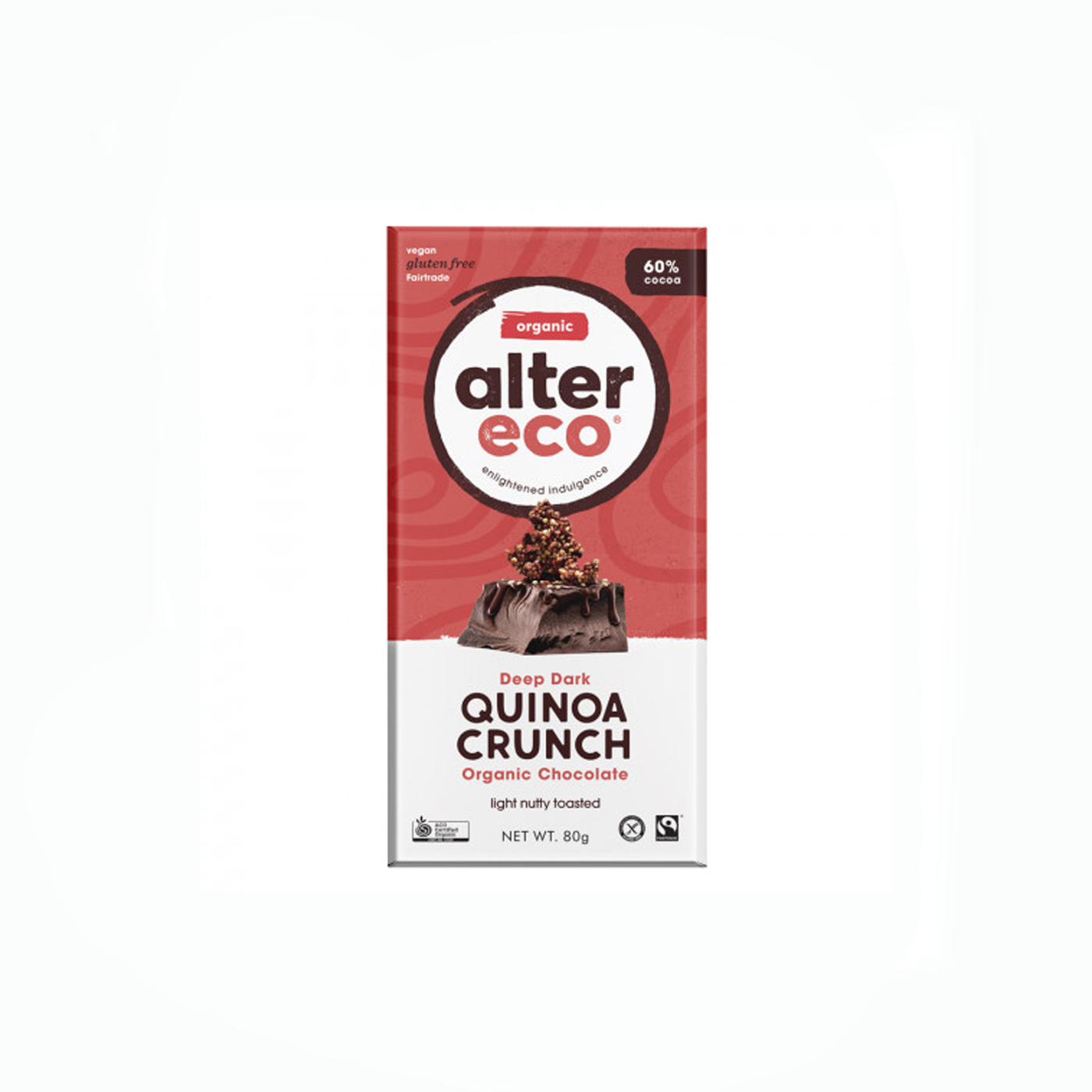 Alter Eco Vegan Dark Quinoa Chocolate 80g