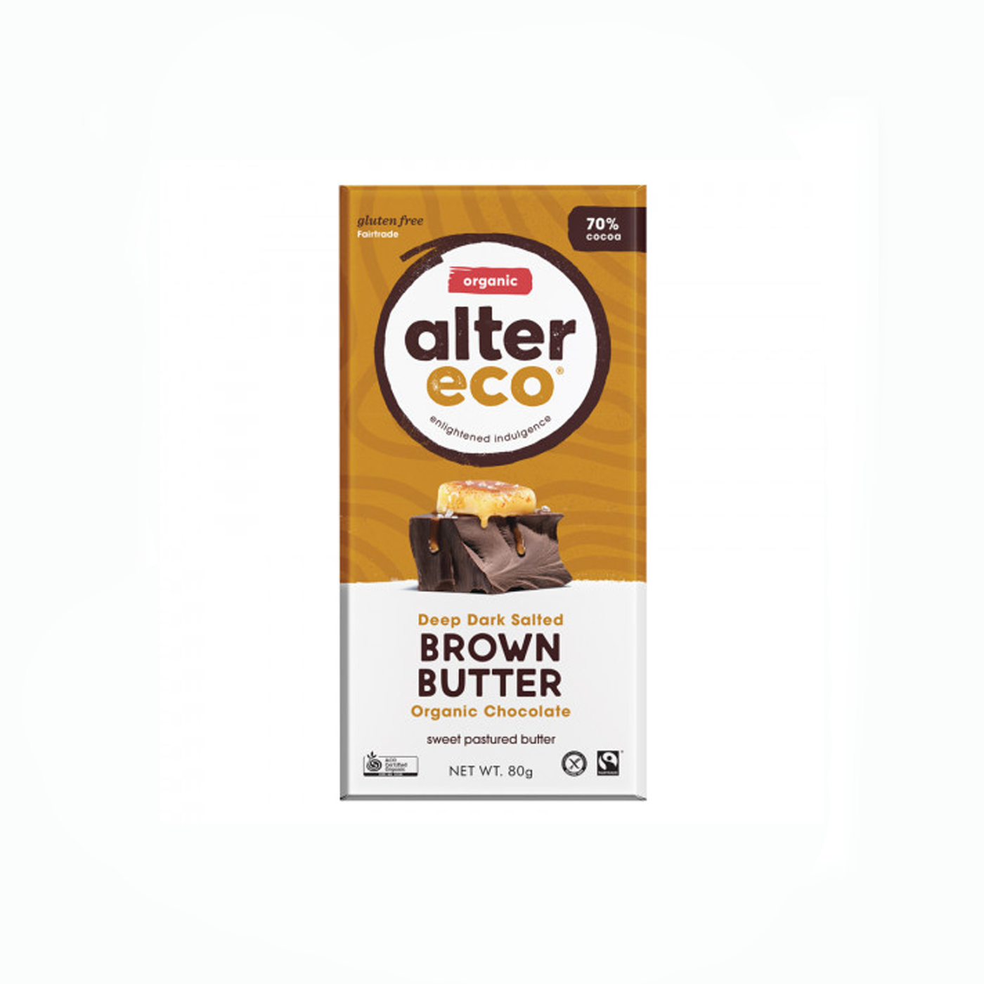 Alter Eco Dark Salted Brown Butter Chocolate 80g