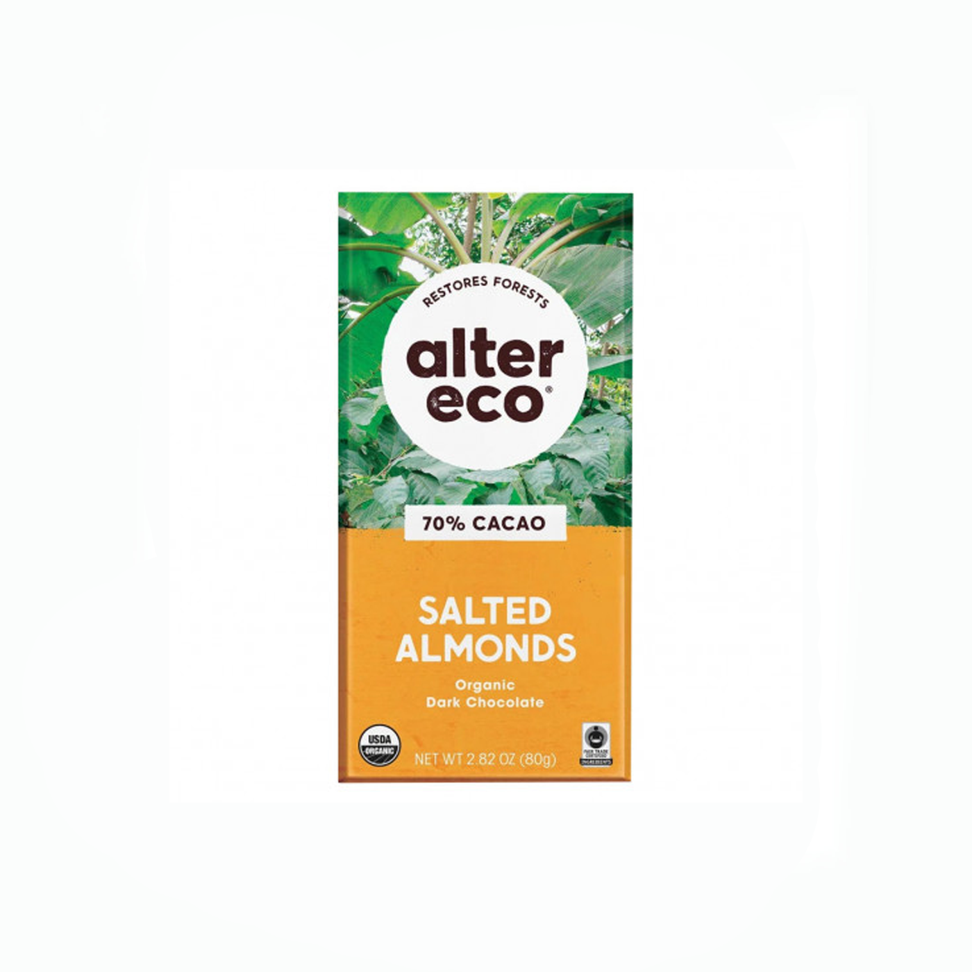 Alter Eco Dark Salted Almonds Chocolate 80g