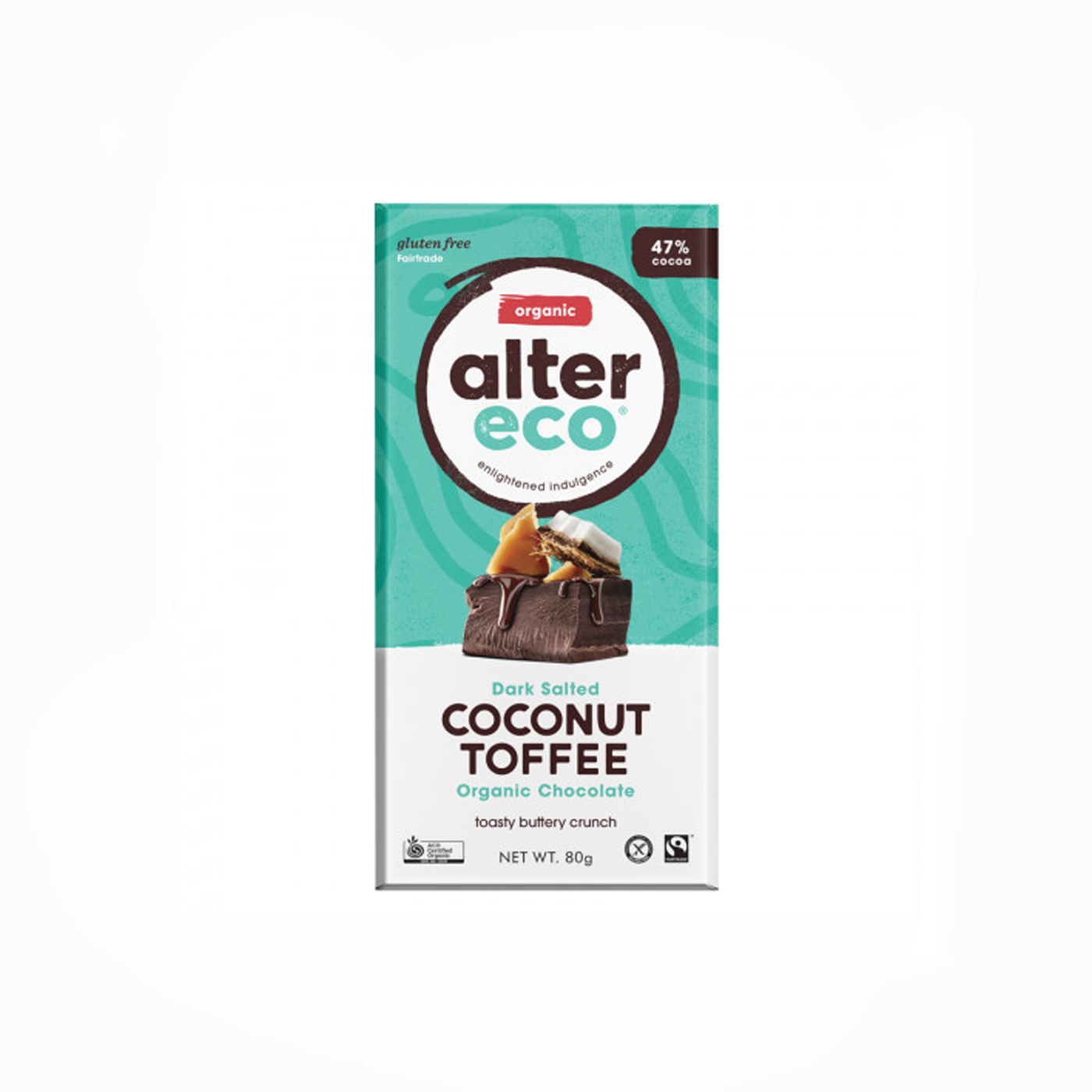 Alter Eco Dark Coconut Toffee Chocolate 80g